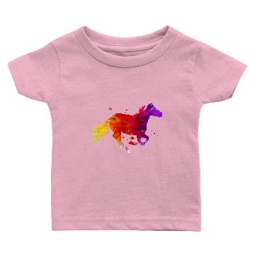 Discover Colorful Horse Sleeveless Baby T-shirts