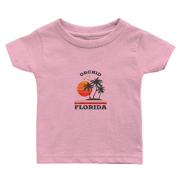 Discover Orchid Florida Retro Souvenir Gift Baby T-shirts