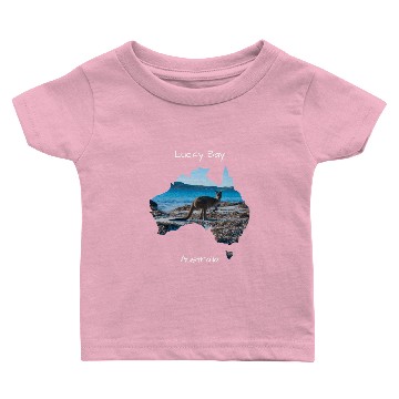 Discover Blue Lucky Bay Beach Kangaroo Australia Baby T-shirts