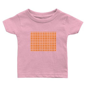 Discover Orange and White Gingham Baby T-shirts