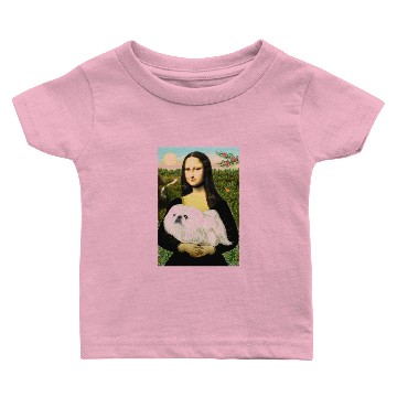Discover Mona Lisa - White Pekingese (#4) Baby T-shirts