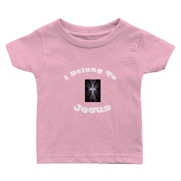 Discover I Belong To Jesus Basic  Feather Cross Baby T-shirts