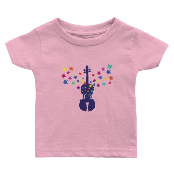 Discover Violin  Girls-Starburst Baby T-shirts