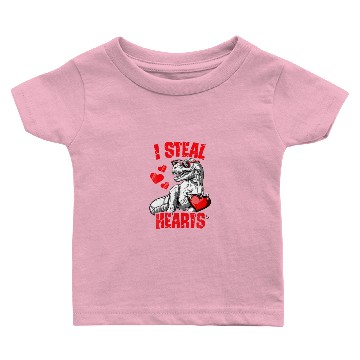 Discover Valentines Day Kids Dinosaur T Rex Lover I Steal H Baby T-shirts