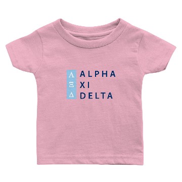 Discover Alpha Xi Delta Stacked Sweat Baby T-shirts