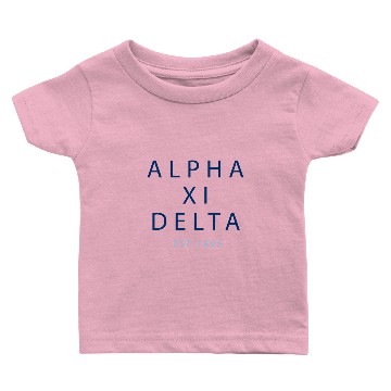 Discover Alpha Xi Delta Modern Type Sweat Baby T-shirts