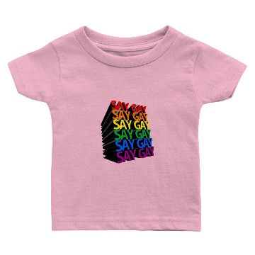 Discover Say Gay Rainbow 3D Baby T-shirts