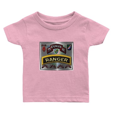 Discover Steel Type Framed 75th Ranger Regiment Baby T-shirts