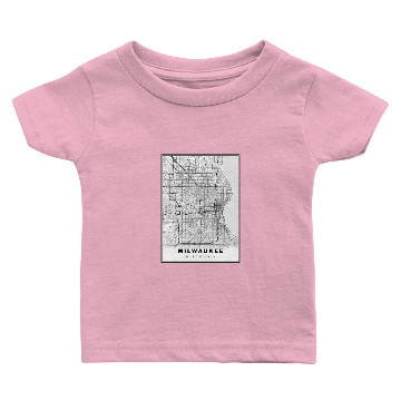 Discover Milwaukee Map Baby T-shirts