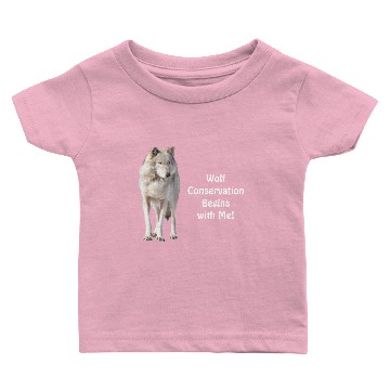 Discover Grey Wolf Conservation Wildlife Art Baby T-shirts