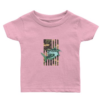 Discover Catfish Fishing Camo American Flag Camouflage Fish Baby T-shirts