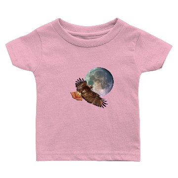 Discover Red-Tail Hawk & Full Moon Wildlife Baby T-shirts
