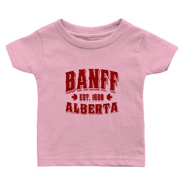 Discover Banff Old Style Canada Red Baby T-shirts