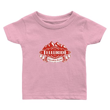 Discover Telluride Mountain Emblem Color Baby T-shirts