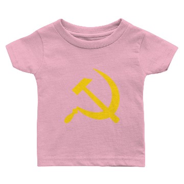 Discover Hammer and sickle (yellow) Baby T-shirts