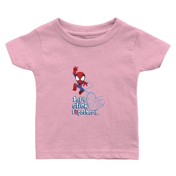 Discover Spider-Man Valentine | Let's Stick Together Baby T-shirts