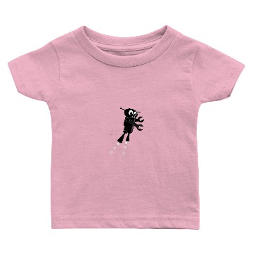 Discover Black Flying Robot Baby T-shirts