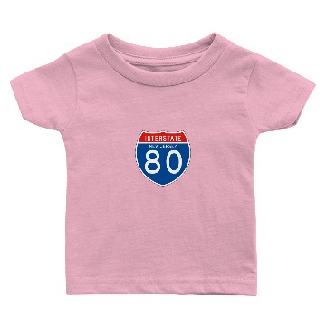 Discover Interstate Sign 80 - New Jersey Baby T-shirts