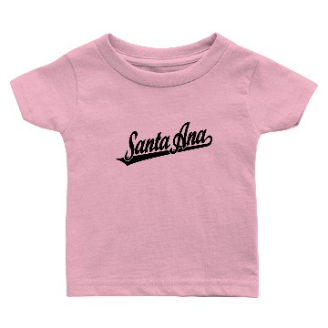 Discover Santa Ana script logo in black Baby T-shirts