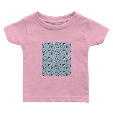 Discover skeleton blue background Baby T-shirts