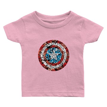 Discover Captain America Comic Patterned Shield Baby T-shirts