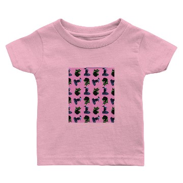 Discover gothic girl rose light pink pattern Baby T-shirts
