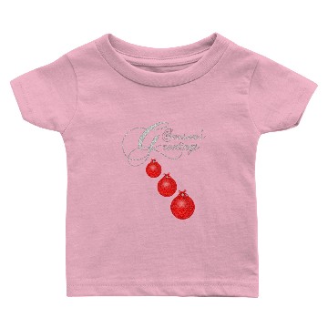 Discover Red Lace Ornaments with Season's Greetings Baby T-shirts