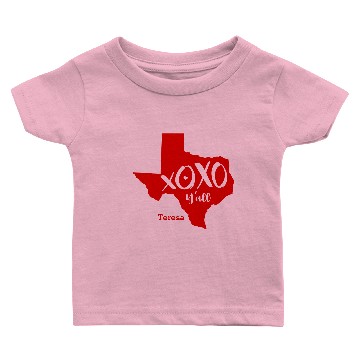 Discover Raider Red XOXO, Y'all - Texas State Shape Baby T-shirts