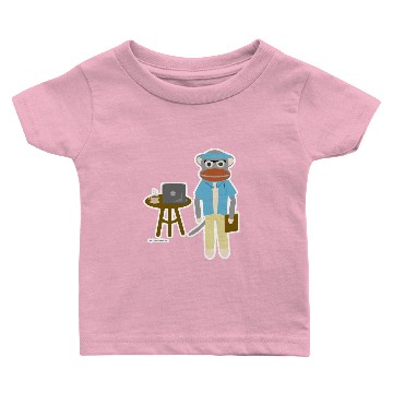 Discover Sock Monkey Writer Baby T-shirts
