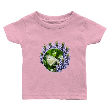 Discover White Butterfly Lavender Flowers Baby T-shirts