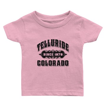 Discover Telluride Since 1878 Black Baby T-shirts