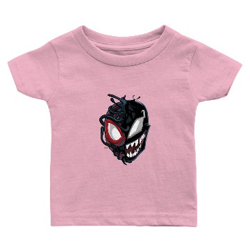 Discover Dual Spider-Man Miles Morales & Venom Head Baby T-shirts