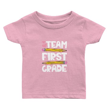 Discover Team First Grade Funny 1st Back To School Baby T-shirts