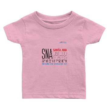 Discover Santa Ana, United States Text Art Baby T-shirts