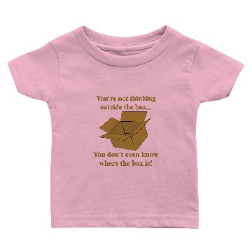 Discover Funny Outside the Box Cardboard Dark Humor Baby T-shirts