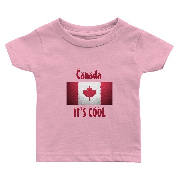 Discover Canada It's Cool Flag  with Snakeskin Texture Baby T-shirts