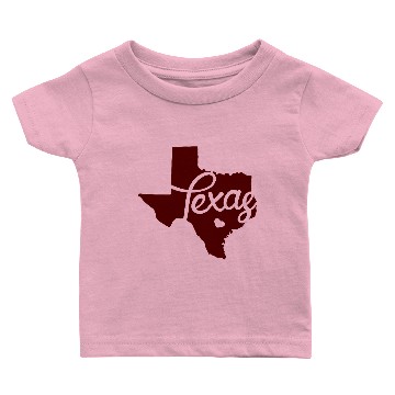 Discover Maroon Texas Heart Baby T-shirts