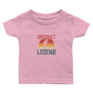 Discover Vintage Distressed Croquet Legend Gift Baby T-shirts