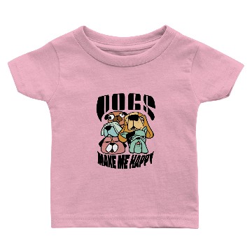 Discover Dogs Make Me Happy Sleeveless Baby T-shirts
