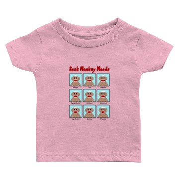 Discover Sock Monkey Moods Baby T-shirts