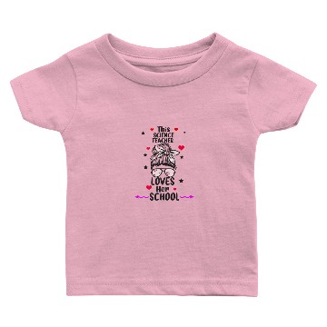 Discover This Science Teacher Loves Her School Valentine's Baby T-shirts