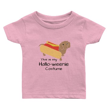 Discover Hot Dog Hallo-Weenie Funny Weiner Dog Baby T-shirts