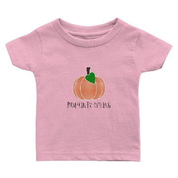 Discover Pumpkin Everything Orange Gingham Pumpkin Baby T-shirts