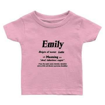 Discover Name Meaning 'Emily' Baby T-shirts