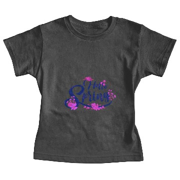 Discover Hello Spring Colourfull Text Baby Tees