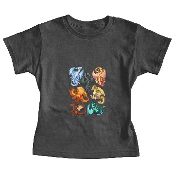 Discover Wings of Fire: Jade Winglet Dragons - Moonwatcher, Winter, Qibli, Turtle, Kinkajou, Umber, Peril, - Wings Of Fire - Baby Tees