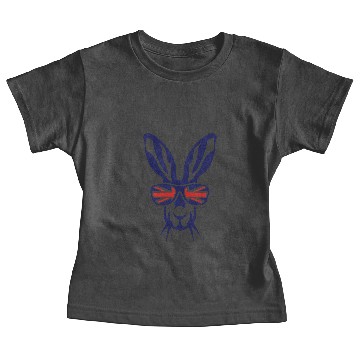 Discover hare rabbit head bezel english flag 1 Baby Tees