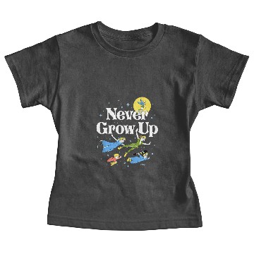 Discover Vintage Never Grow Up Peter Pan Baby Tees, Disney Peter Pan Baby Tees