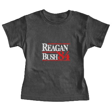 Discover Reagan Bush 84 Funny Logo Baby Tees