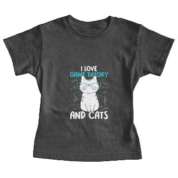 Discover Cat Paws I Love Math and Cats 2Funny Game Theory Baby Tees